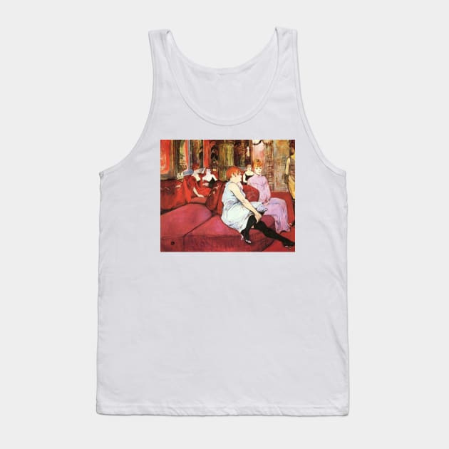 Henri de Toulouse Lautrec- In the Salon of Rue des Moulins Tank Top by SybaDesign